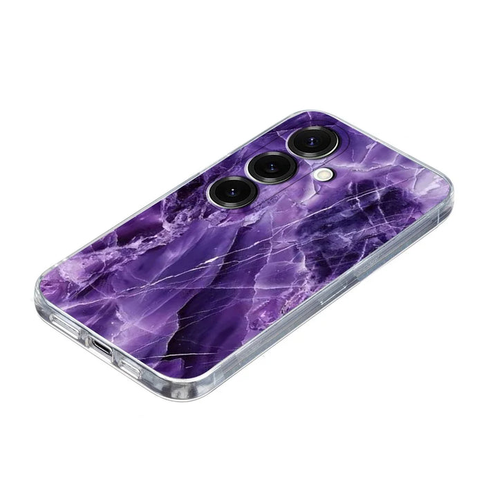 For Samsung Galaxy A37 5G Case Marble Pattern Printing Soft TPU Phone Cover - Purple - 3