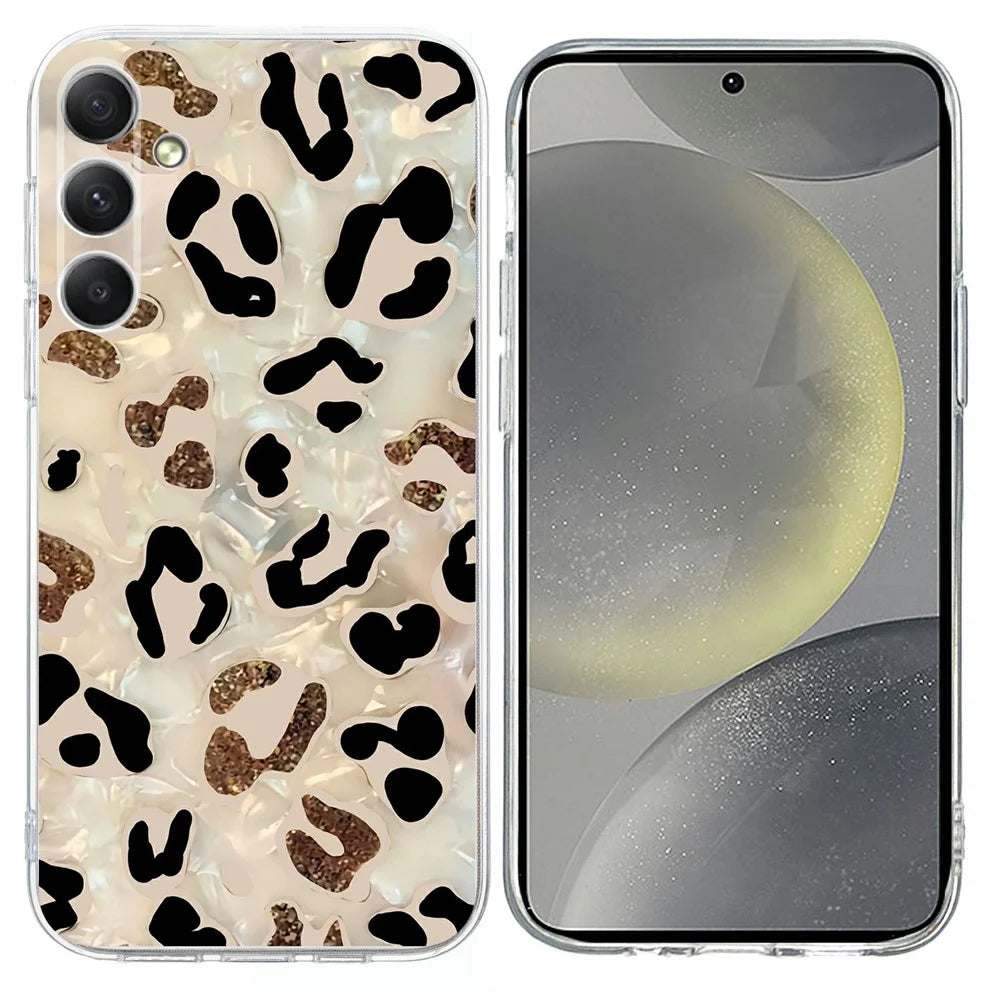 For Samsung Galaxy S26 Case Pattern Printing Shockproof Soft TPU Phone Cover - Leopard Print - 1