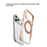 For iPhone 17 Pro Case Rotating Kickstand TPU + TPE Phone Cover Compatible with MagSafe - Orange - 3