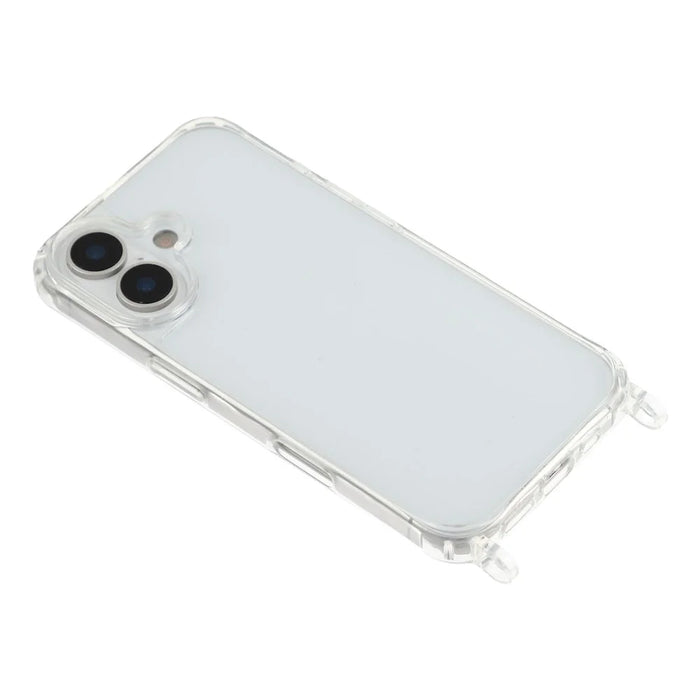 For iPhone 17 Clear Case TPU+PC Protective Phone Back Cover with With Shoulder Strap - 3