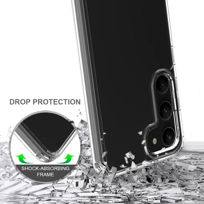 For Samsung Galaxy S23+ Transparent Phone Case Dual Layer Hard Acrylic Soft TPU High Impact Protective Cover - 5