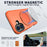For iPhone 17 Case Compatible with MagSafe TPU + PC Back Cover with Rotating Kickstand - Orange - 2