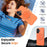 For iPhone 17 Case Compatible with MagSafe TPU + PC Back Cover with Rotating Kickstand - Orange - 3