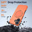 For iPhone 17 Case Compatible with MagSafe TPU + PC Back Cover with Rotating Kickstand - Orange - 4