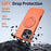 For iPhone 16 Pro Max Case Compatible with MagSafe TPU + PC Back Cover with Rotating Kickstand - Orange - 4