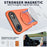 For iPhone Air Case Compatible with MagSafe TPU + PC Back Cover with Rotating Kickstand - Orange - 2