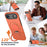 For iPhone Air Case Compatible with MagSafe TPU + PC Back Cover with Rotating Kickstand - Orange - 6