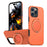 For iPhone 13 Pro Case Compatible with MagSafe TPU + PC Back Cover with Rotating Kickstand - Orange - 1