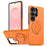 For Samsung Galaxy S26 Ultra Magnetic Case TPU + PC Back Cover with Rotating Kickstand - Orange - 1