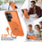 For Samsung Galaxy S26 Ultra Magnetic Case TPU + PC Back Cover with Rotating Kickstand - Orange - 6