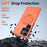 For Samsung Galaxy S25 Ultra Magnetic Case TPU + PC Back Cover with Rotating Kickstand - Orange - 4