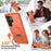 For Samsung Galaxy S25 Ultra Magnetic Case TPU + PC Back Cover with Rotating Kickstand - Orange - 6