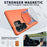 For Samsung Galaxy S24 Ultra Magnetic Case TPU + PC Back Cover with Rotating Kickstand - Orange - 2