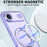For iPhone Air Case Compatible with MagSafe Skin-touch TPU + PC Phone Cover with Rotating Kickstand - Lilac Purple - 2