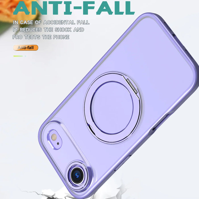 For iPhone Air Case Compatible with MagSafe Skin-touch TPU + PC Phone Cover with Rotating Kickstand - Lilac Purple - 3