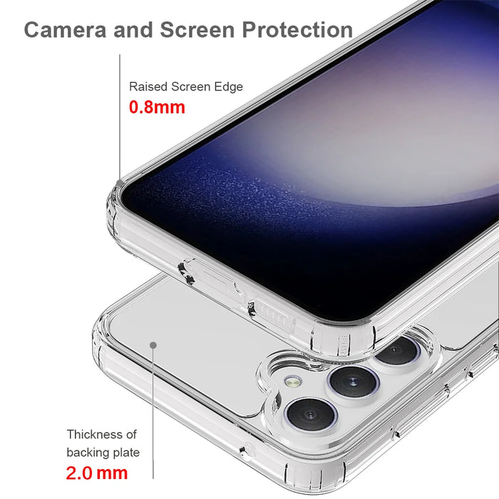 For Samsung Galaxy S26 Clear Phone Case TPU+Acrylic Shockproof Phone Back Cover - Clear - 5