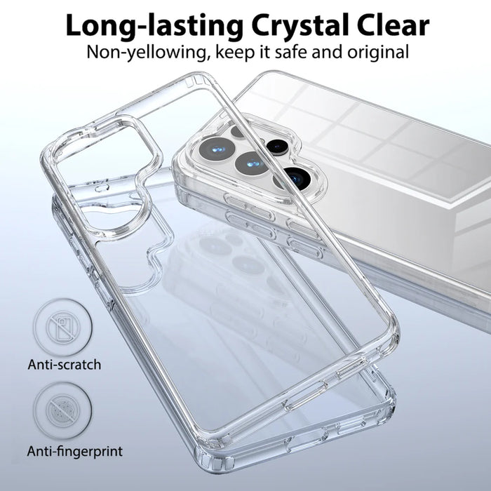For Samsung Galaxy S26 Ultra Clear Phone Case TPU+Acrylic Shockproof Phone Back Cover - Clear - 3