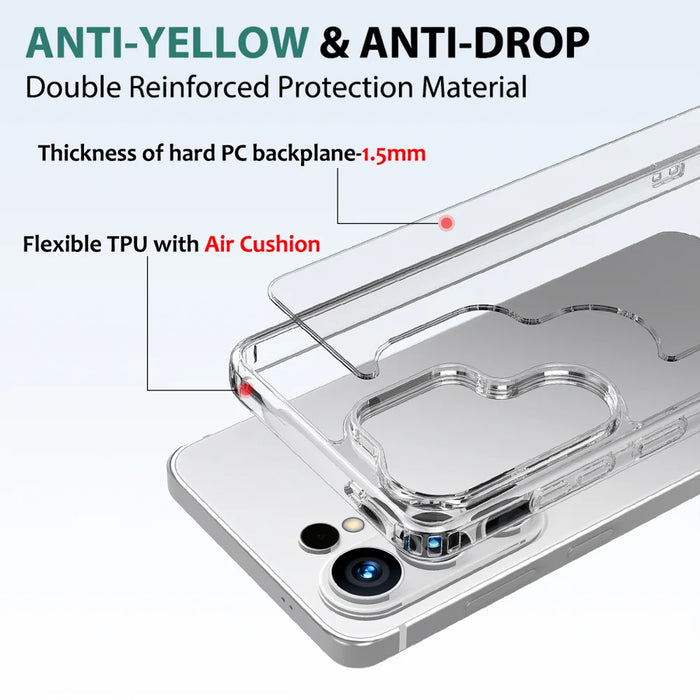 For Samsung Galaxy S26 Ultra Clear Phone Case TPU+Acrylic Shockproof Phone Back Cover - Clear - 5