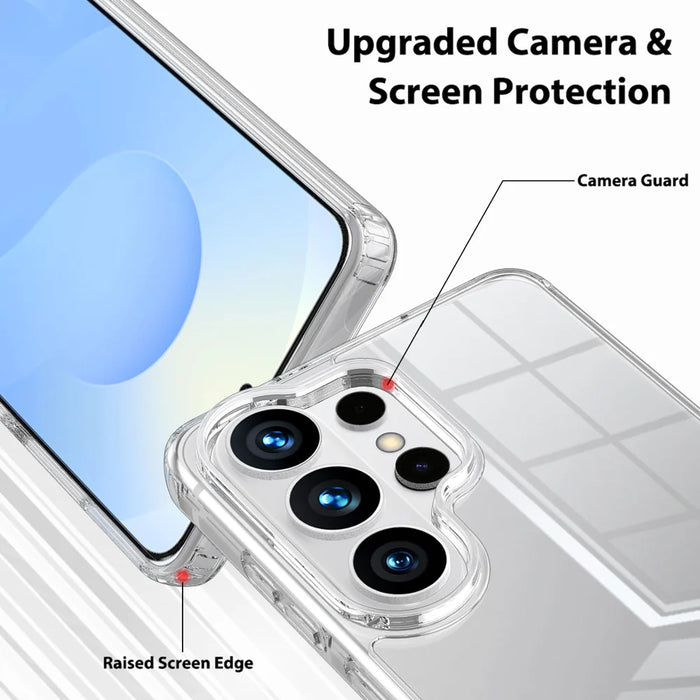 For Samsung Galaxy S26 Ultra Clear Phone Case TPU+Acrylic Shockproof Phone Back Cover - Clear - 6