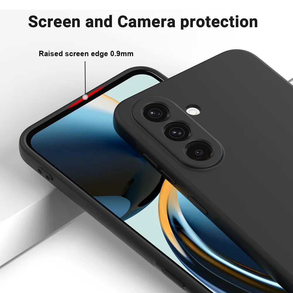 For Samsung Galaxy S26+ Liquid Silicone Case Phone Back Cover with Hand Strap - Black - 4