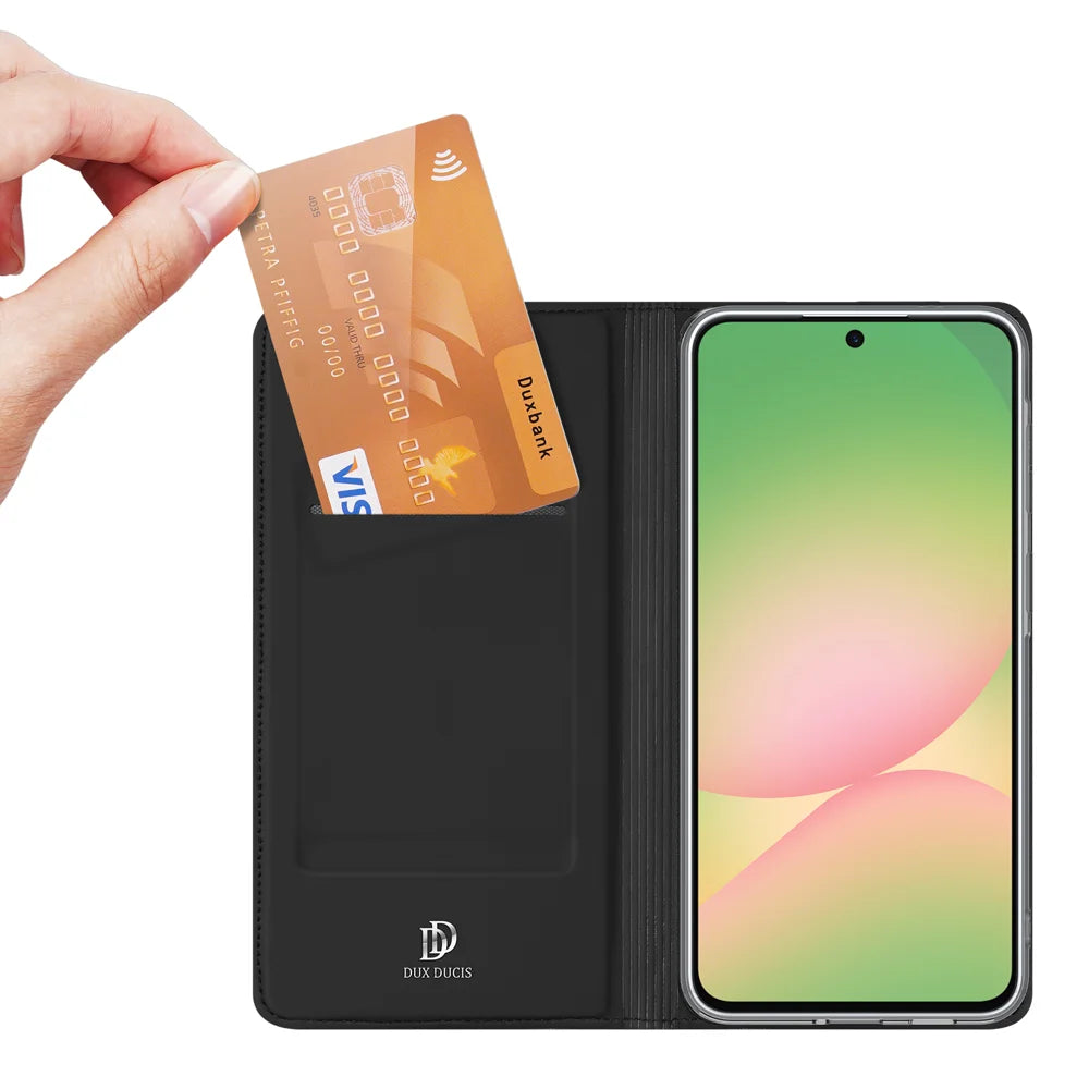 DUX DUCIS For Samsung Galaxy A57 5G Case  Skin Pro Series Leather Stand Cover Card Holder - Black - 2