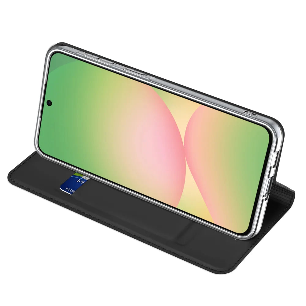 DUX DUCIS For Samsung Galaxy A57 5G Case  Skin Pro Series Leather Stand Cover Card Holder - Black - 5