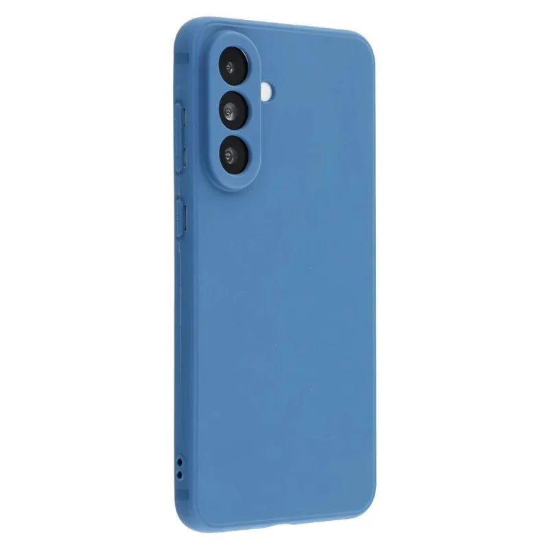 WANLONFENG For Samsung Galaxy A56 5G Case  ZB Series Precise Cutouts Straight Edge TPU Phone Cover with Tempered Glass Film - Sapphire - 4