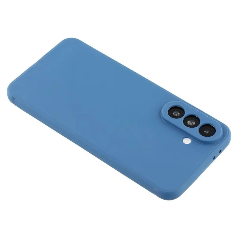 WANLONFENG For Samsung Galaxy A36 5G Case  ZB Series Precise Cutouts Straight Edge TPU Phone Cover with Tempered Glass Film - Sapphire - 5