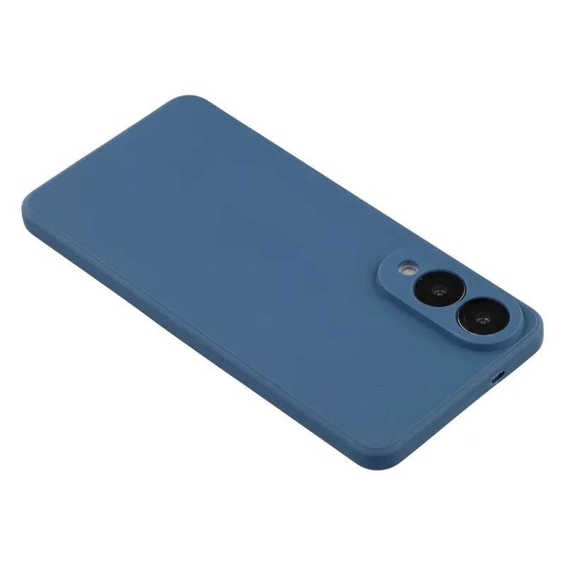 WANLONFENG For Samsung Galaxy S25 Edge Case  ZB Series Precise Cutouts Straight Edge TPU Phone Cover with Tempered Glass Film - Sapphire - 4