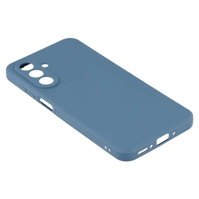 WANLONFENG For Samsung Galaxy A17 4G / Galaxy A17 5G Case  ZB Series Precise Cutouts Straight Edge TPU Phone Cover with Tempered Glass Film - Sapphire - 5
