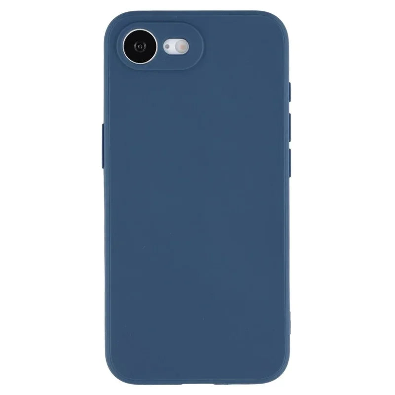 WANLONFENG For iPhone 17e / 16e Case  ZB Series Precise Cutouts Straight Edge TPU Phone Cover with Tempered Glass Film - Sapphire - 4