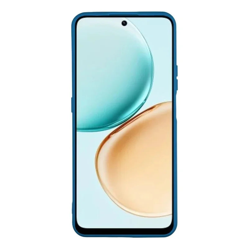 WANLONFENG For Honor 400 Smart 4G / Honor X7d 4G / Honor 400 Smart 5G Case  ZB Series Precise Cutouts Straight Edge TPU Phone Cover with Tempered Glass Film - Sapphire - 3