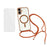 For iPhone 17 Case Compatible with MagSafe Electroplating Edge TPU Phone Cover with Screen Film / Shoulder Strap - Orange - 1