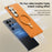 For Samsung Galaxy S25 Ultra Magnetic Case Kickstand Electroplated PC PU Leather Cooling Phone Back Cover - Orange - 4
