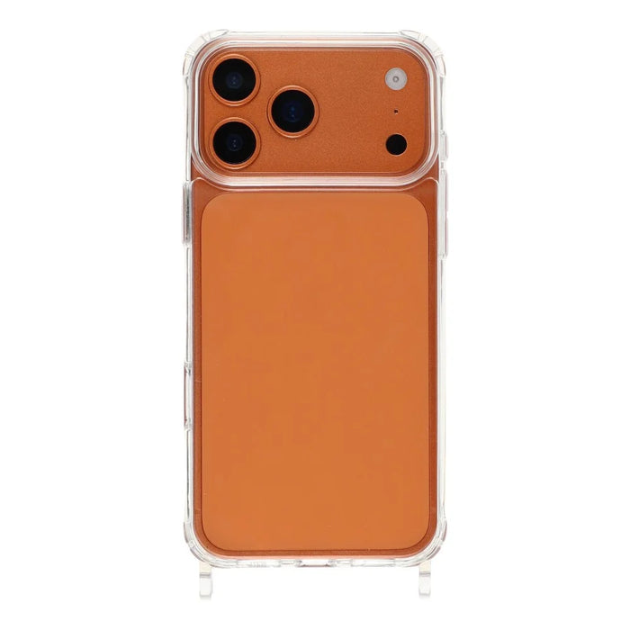 For iPhone 17 Pro Max Case PC+TPU 1.5mm Clear Phone Cover with Lanyard Holes - 3