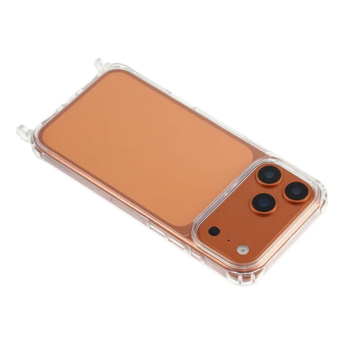 For iPhone 17 Pro Max Case PC+TPU 1.5mm Clear Phone Cover with Lanyard Holes - 5
