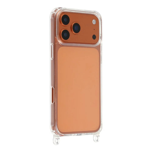 For iPhone 17 Pro Case PC+TPU 1.5mm Clear Phone Cover with Lanyard Holes - 1
