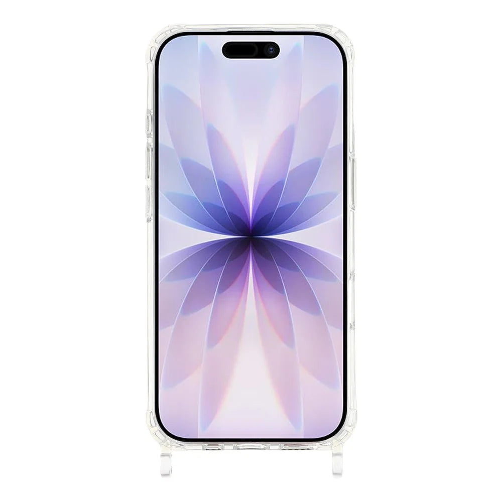 For iPhone 17 Case PC+TPU 1.5mm Clear Phone Cover with Lanyard Holes - 2