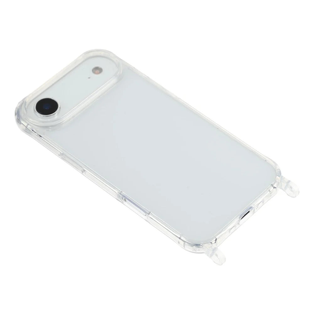 For iPhone Air Case PC+TPU 1.5mm Clear Phone Cover with Lanyard Holes - 4