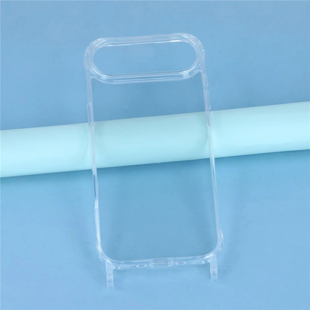 For iPhone Air Case PC+TPU 1.5mm Clear Phone Cover with Lanyard Holes - 6