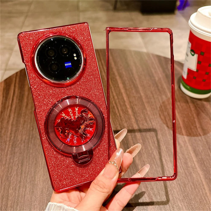 For vivo X Fold3 Case Carousel Style Rotating Kickstand Hard PC Phone Cover - 6