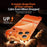 For iPhone 17 Pro Max Frameless Case Compatible with MagSafe Aramid Fiber Pattern Gilded Aluminum Alloy PC Back Phone Cover - Orange - 3