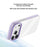 For iPhone 17 Pro Max Case Anti-Collision TPE + TPU Clear Back Phone Cover Large Camera Cutout - Purple - 4