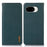 KHAZNEH For Google Pixel 10a Case Wallet Genuine Cow Leather Phone Cover Nappa Texture - Green - 1