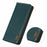 KHAZNEH For Google Pixel 10a Case Wallet Genuine Cow Leather Phone Cover Nappa Texture - Green - 4