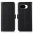 For Google Pixel 10a Case RFID Blocking Genuine Cow Leather Wallet Phone Cover - Black - 1