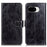 For Google Pixel 10a Case Wallet Leather Phone Cover Crazy Horse Texture - Black - 1