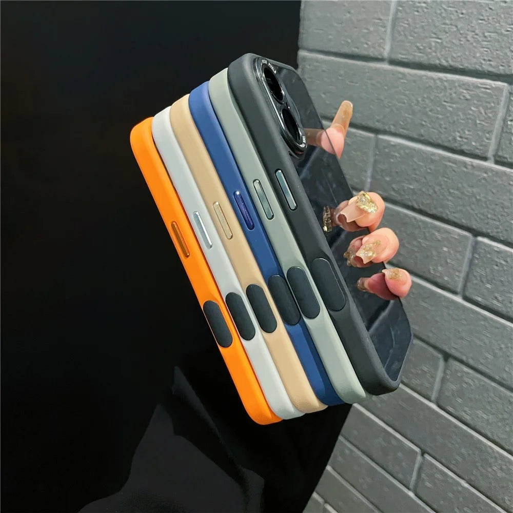 For iPhone 16 Hybrid Case Compatible with MagSafe TPU + Acrylic Phone Shell Built-In AI Photo Button - Blue - 4