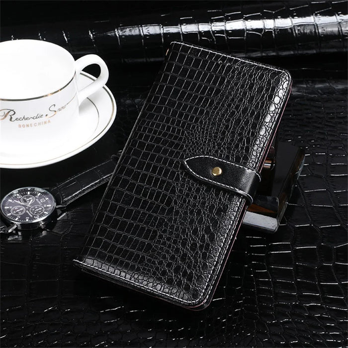 IDEWEI For Google Pixel 10 / 10 Pro Case Crocodile Texture PU Leather Flip Phone Cover - Black - 5