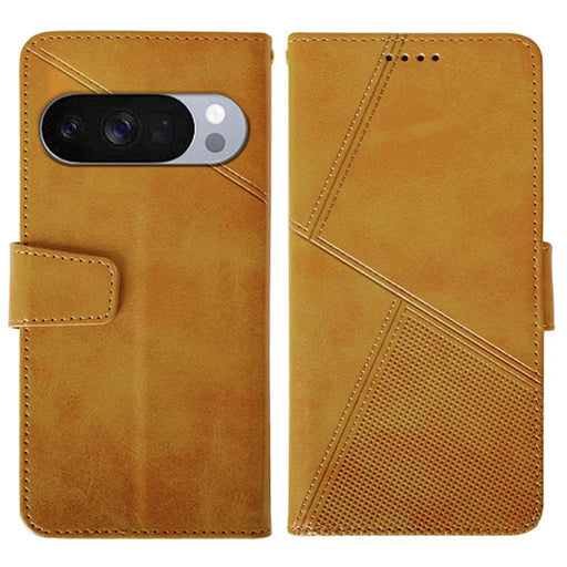 IDEWEI For Google Pixel 10 / 10 Pro Case Leather Wallet Phone Cover Stand Calf Texture - Brown - 1